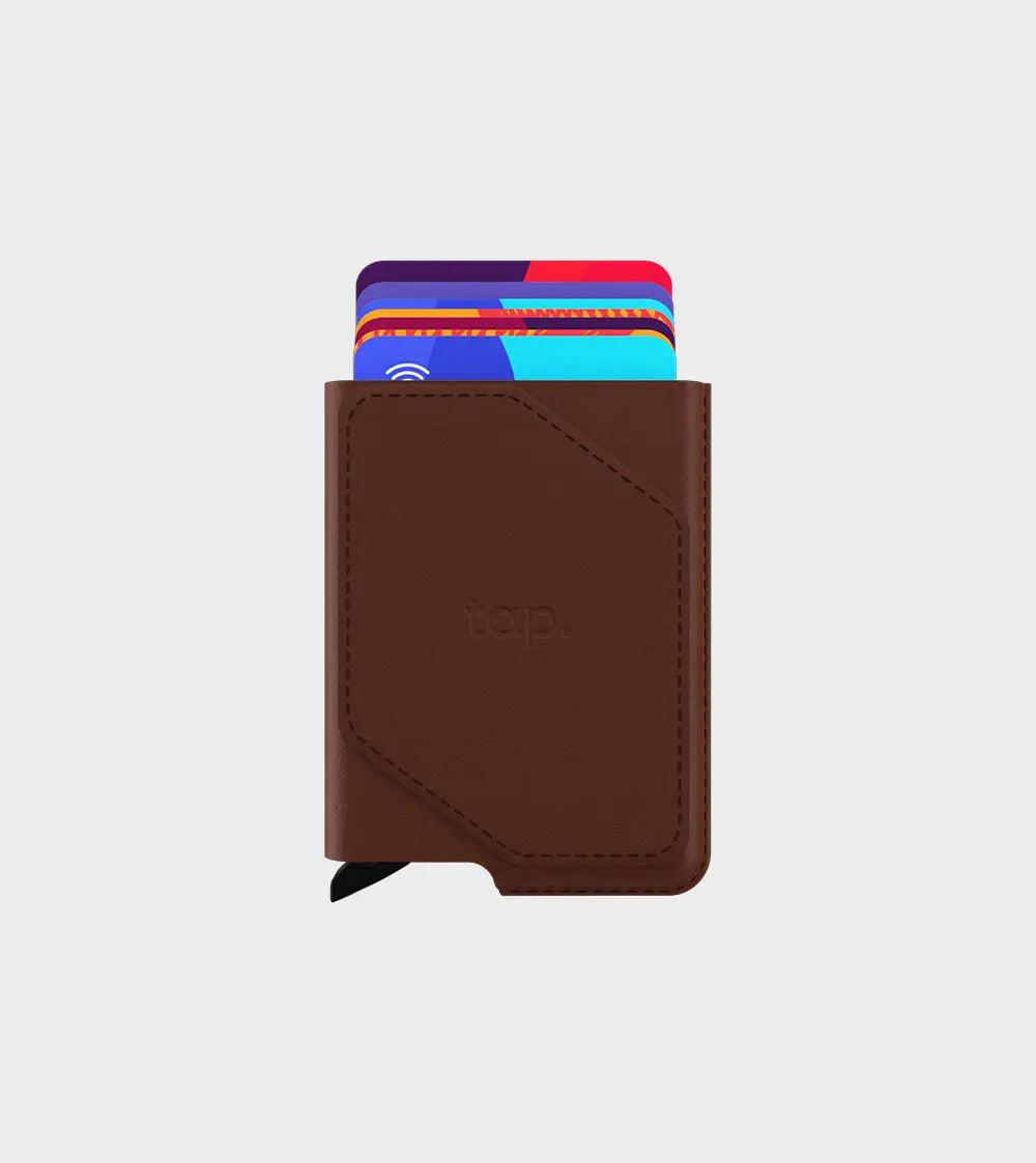 Pocket™ - World’s Most Advanced NFC Cardholder - Brown Tap - Digital Business Card
