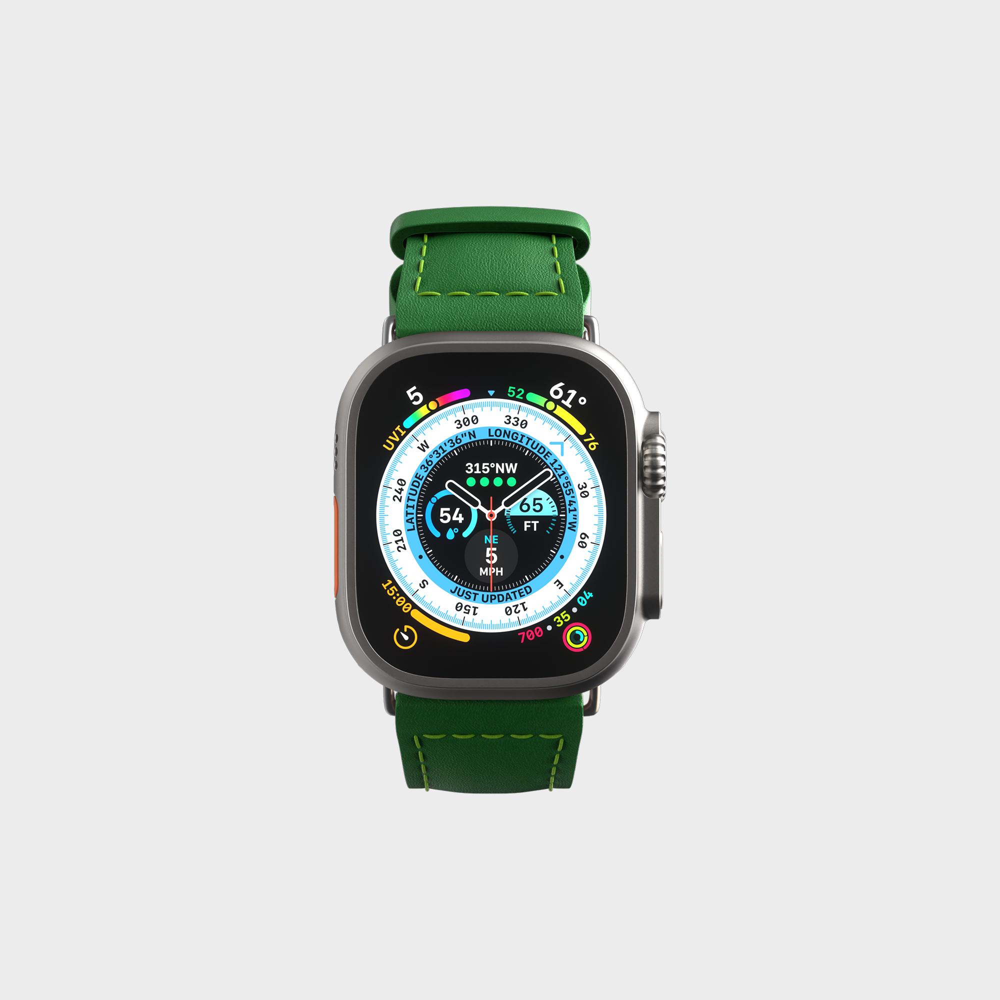 GoWrist™ - Your On-The-Go Digital Business Card - Compatible with Apple Watch 42/44/45/49 mm - Green