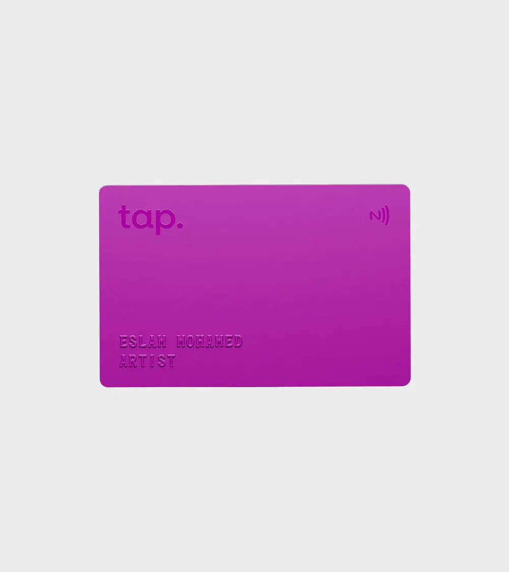 Tap NFC Prestige Card - Custom Embossed names Tap - Digital Business Card