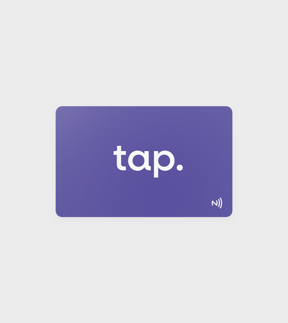 بطاقة العمل الرقمية من Tap - قم بمشاركة كل شئ بمجرد لمسة - لون ارجواني