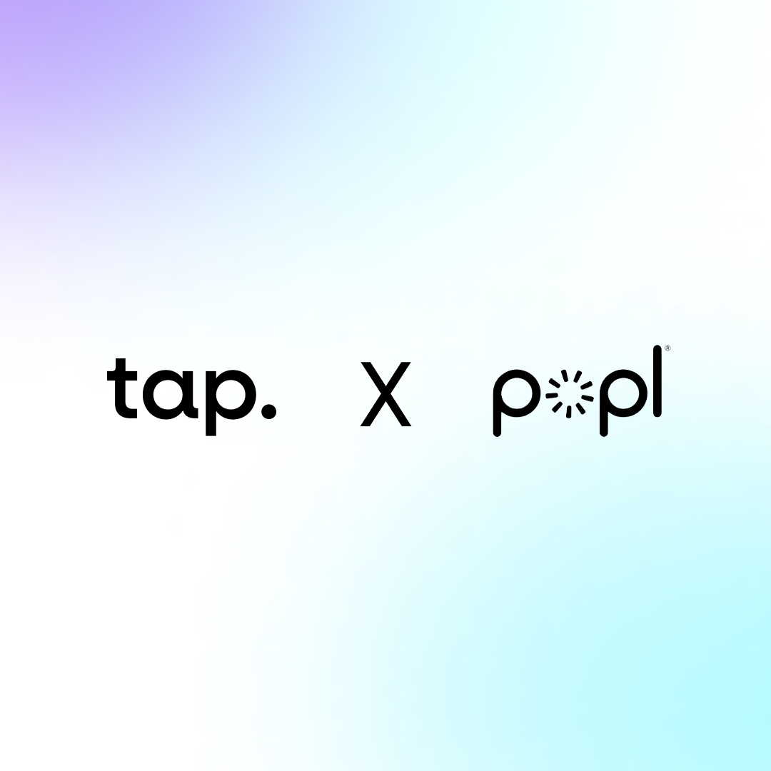 Gradient background showcasing rivalry with embossed text "tap. x popl".
