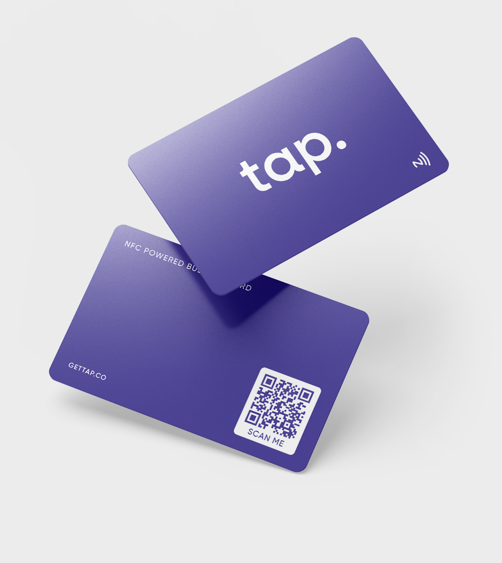 بطاقة العمل الرقمية من Tap - قم بمشاركة كل شئ بمجرد لمسة - لون ارجواني